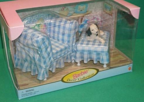 Mattel - Barbie - Decor - Gingham Armchair - Furniture